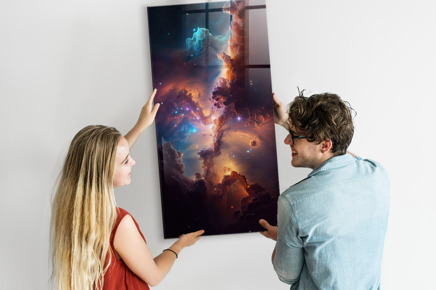 Magnētiskais dēlis Kosmosa Galaktika, 60x120 cm cena un informācija | Kancelejas preces | 220.lv