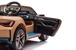 Vienvietīgs bērnu elektromobilis Bmw i4, brūns cena un informācija | Bērnu elektroauto | 220.lv