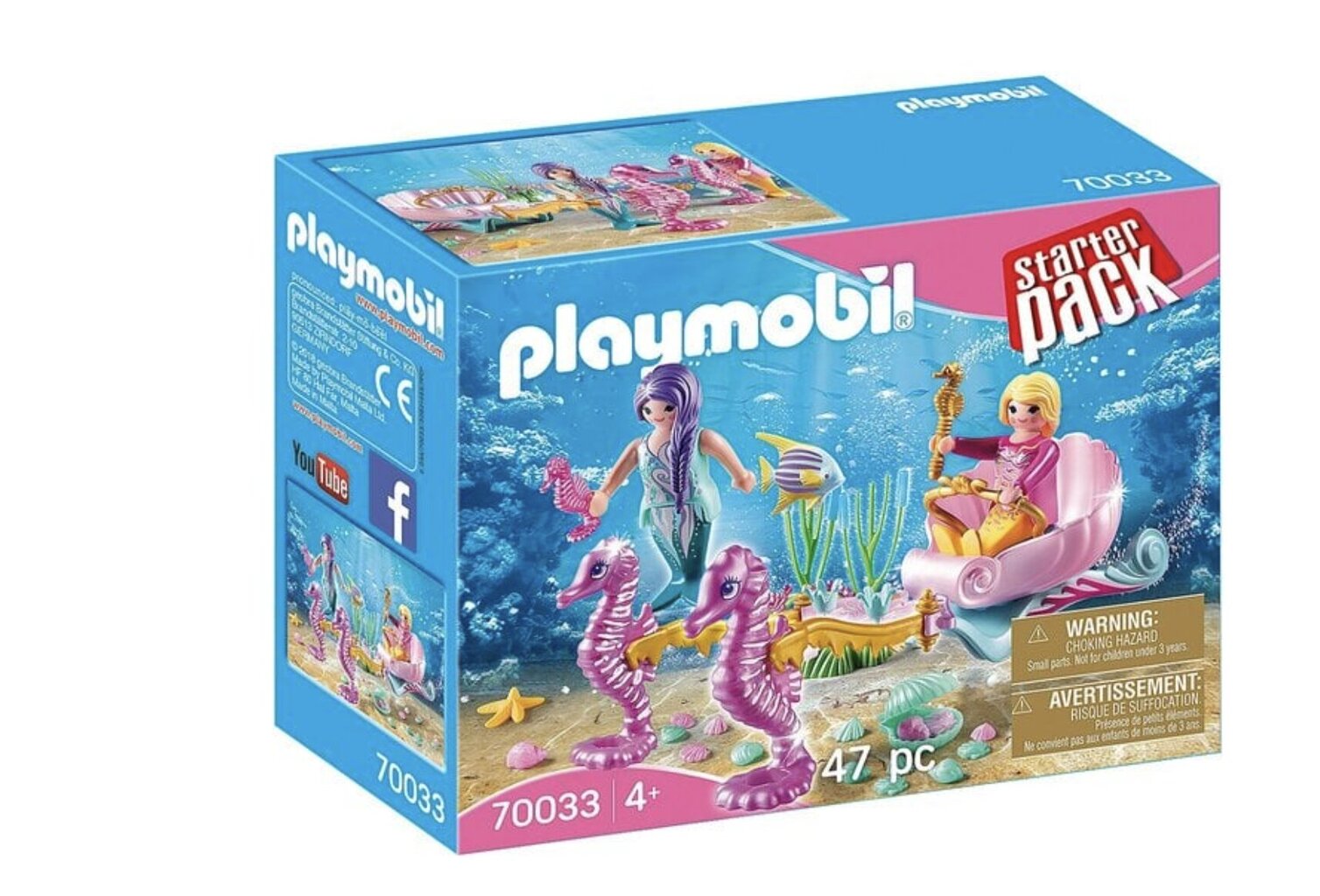 70033 Playmobil® Starter Pack Jūras zirdziņu kariete cena un informācija | Konstruktori | 220.lv