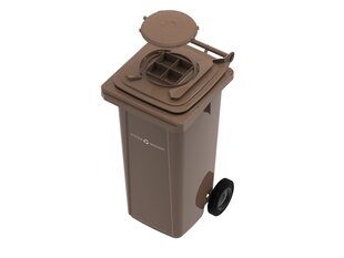 120 L atkritumu konteiners ar mikrobioloģisko filtru, brūns cena un informācija | Komposta kastes un āra konteineri | 220.lv