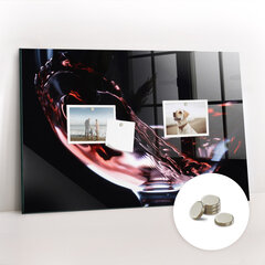Magnētiskais dēlis Glāze Vīna, 60x40 cm cena un informācija | Kancelejas preces | 220.lv