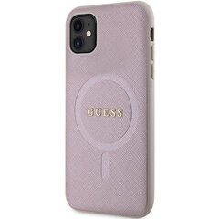 Guess GUHMN61PSAHMCP iPhone 11 | Xr 6.1" różowy|pink hardcase Saffiano MagSafe цена и информация | Чехлы для телефонов | 220.lv