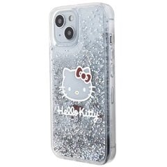 Hello Kitty HKHCP14XLIKHET iPhone 14 Pro Max 6.7" srebrny|silver hardcase Liquid Glitter Charms Kitty Head цена и информация | Чехлы для телефонов | 220.lv