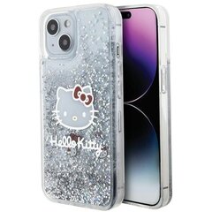 Hello Kitty HKHCP14SLIKHET iPhone 14 6.1" srebrny|silver hardcase Liquid Glitter Charms Kitty Head цена и информация | Чехлы для телефонов | 220.lv