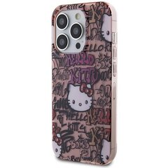 Hello Kitty HKHCP14XHDGPTP iPhone 14 Pro Max 6.7" różowy|pink hardcase IML Tags Graffiti цена и информация | Чехлы для телефонов | 220.lv