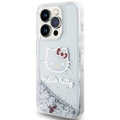Hello Kitty HKHCP14XLIKHET iPhone 14 Pro Max 6.7" srebrny|silver hardcase Liquid Glitter Charms Kitty Head цена и информация | Чехлы для телефонов | 220.lv