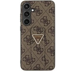 Guess GUHCS24LPGS4TDW S24 Ultra S928 brązowy|brown hardcase Grip Stand 4G Triangle Strass цена и информация | Чехлы для телефонов | 220.lv