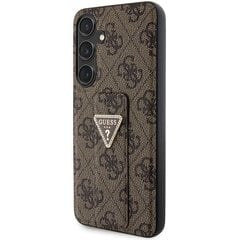 Guess GUHCS24MPGS4TDW S24+ S926 brązowy|brown hardcase Grip Stand 4G Triangle Strass цена и информация | Чехлы для телефонов | 220.lv