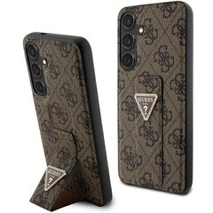 Guess GUHCS24MPGS4TDW S24+ S926 brązowy|brown hardcase Grip Stand 4G Triangle Strass цена и информация | Чехлы для телефонов | 220.lv