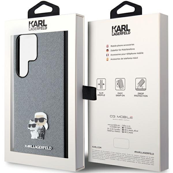 Karl Lagerfeld Saffiano Karl & Choupette Metal Pin cena un informācija | Telefonu vāciņi, maciņi | 220.lv