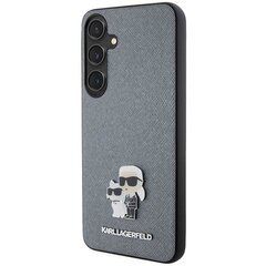 Karl Lagerfeld KLHCS24MPSAKCMPG S24+ S926 hardcase szary|grey Saffiano Karl & Choupette Metal Pin цена и информация | Чехлы для телефонов | 220.lv