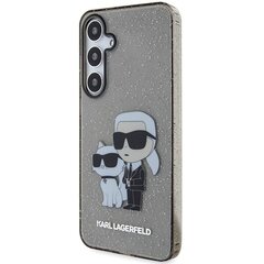 Karl Lagerfeld KLHCS24SHNKCTGK S24 S921 czarny|black hardcase Glitter Karl&Choupette цена и информация | Чехлы для телефонов | 220.lv