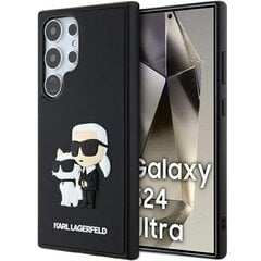 Original Pouch KARL LAGERFELD  hardcase 3D Rubber Karl&Choupette KLHCS24L3DRKCNK for Samsung Galaxy S24 Ultra black цена и информация | Чехлы для телефонов | 220.lv