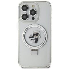 Original Pouch KARL LAGERFELD Ring Stand Karl Head MagSafe KLHMP15XHMRSKHH for Iphone 15 Pro Max White цена и информация | Чехлы для телефонов | 220.lv