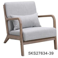Atzveltnes krēsls DKD Home Decor (66 x 66 x 94 cm), dabīgs/gaiši pelēks цена и информация | Кресла в гостиную | 220.lv