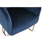 Atzveltnes krēsls DKD Home Decor (76 x 70 x 74 cm), zelts/tumši zils cena un informācija | Atpūtas krēsli | 220.lv