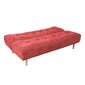 Dīvāns gulta Kiruna, sarkans cena un informācija | Dīvāni | 220.lv