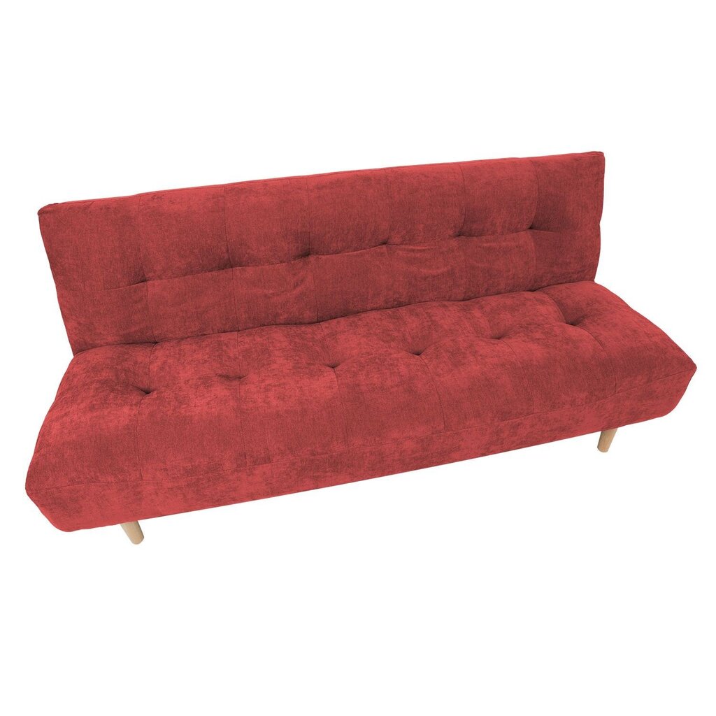Dīvāns gulta Kiruna, sarkans cena un informācija | Dīvāni | 220.lv