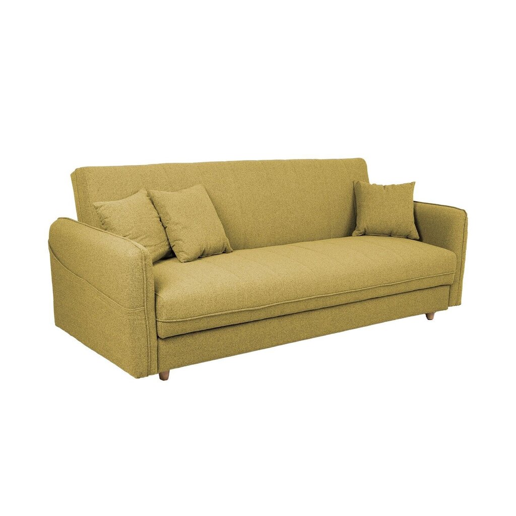 Dīvāns gulta Visby, dzeltens цена и информация | Dīvāni | 220.lv
