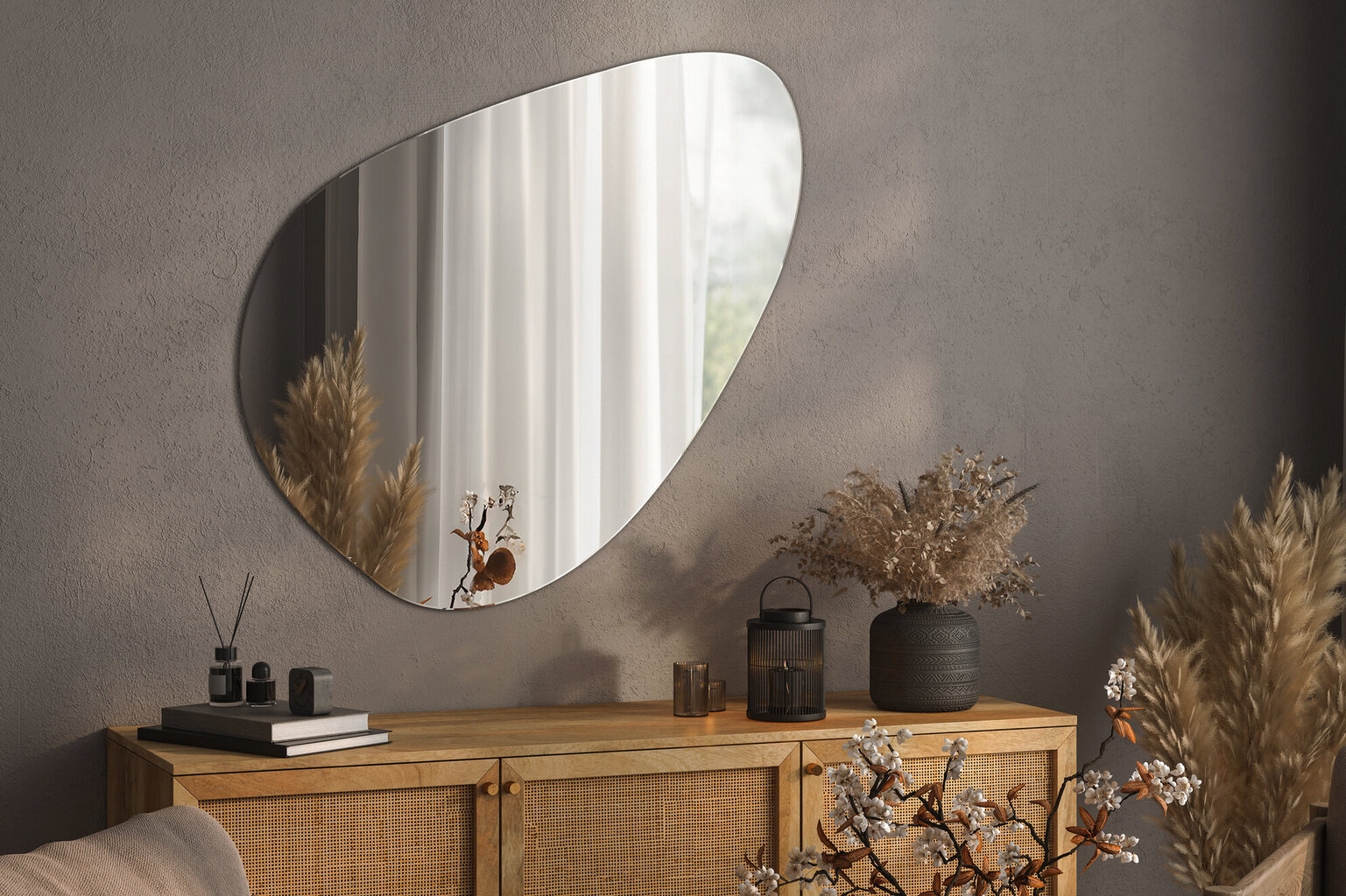 Spogulis Tulup, 67,6x67 cm cena un informācija | Spoguļi | 220.lv