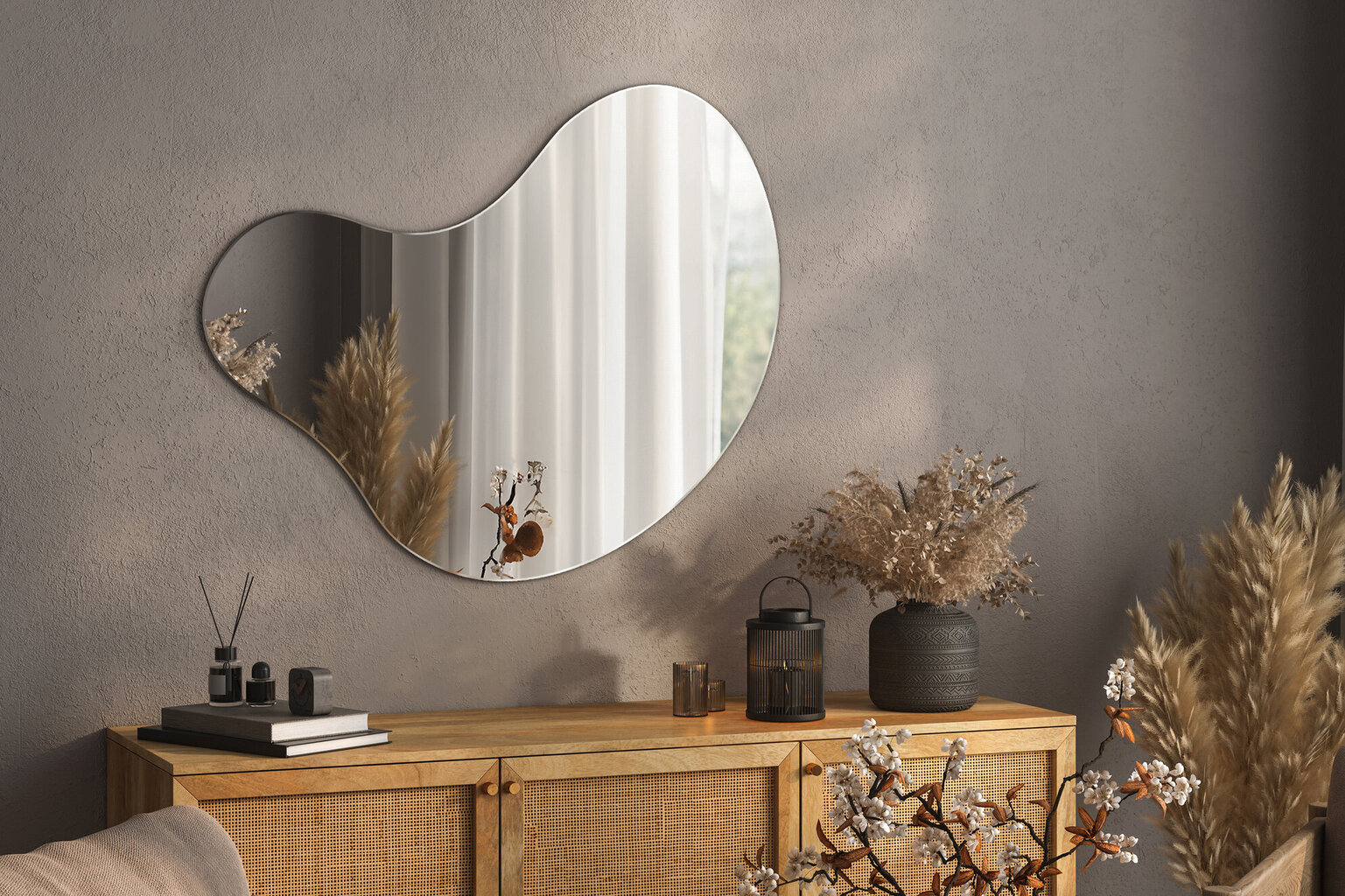 Spogulis Tulup, 58x57,5 cm cena un informācija | Spoguļi | 220.lv