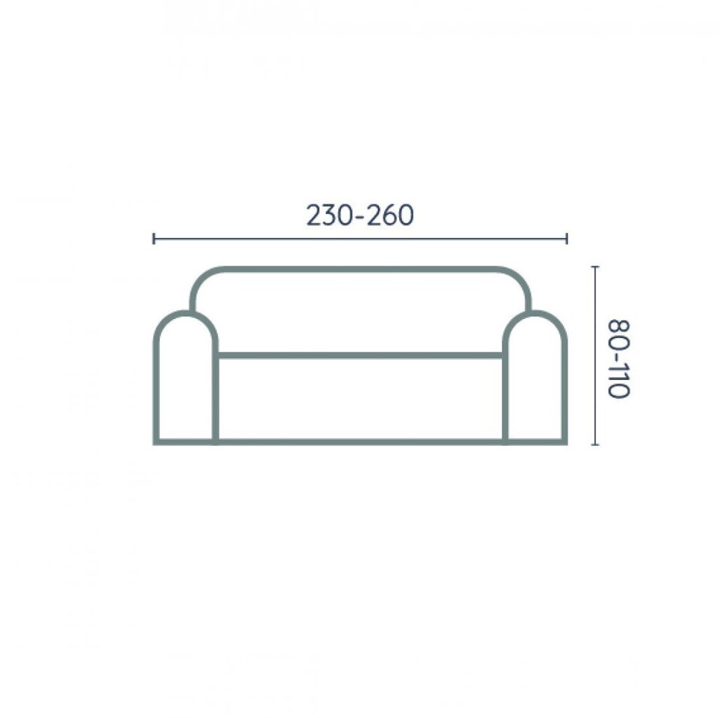 Belmarti četrvietīga dīvāna pārvalks Milāna 230 - 270 cm цена и информация | Mēbeļu pārvalki | 220.lv
