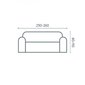 Belmarti četrvietīga dīvāna pārvalks Milāna 230 - 270 cm cena un informācija | Mēbeļu pārvalki | 220.lv