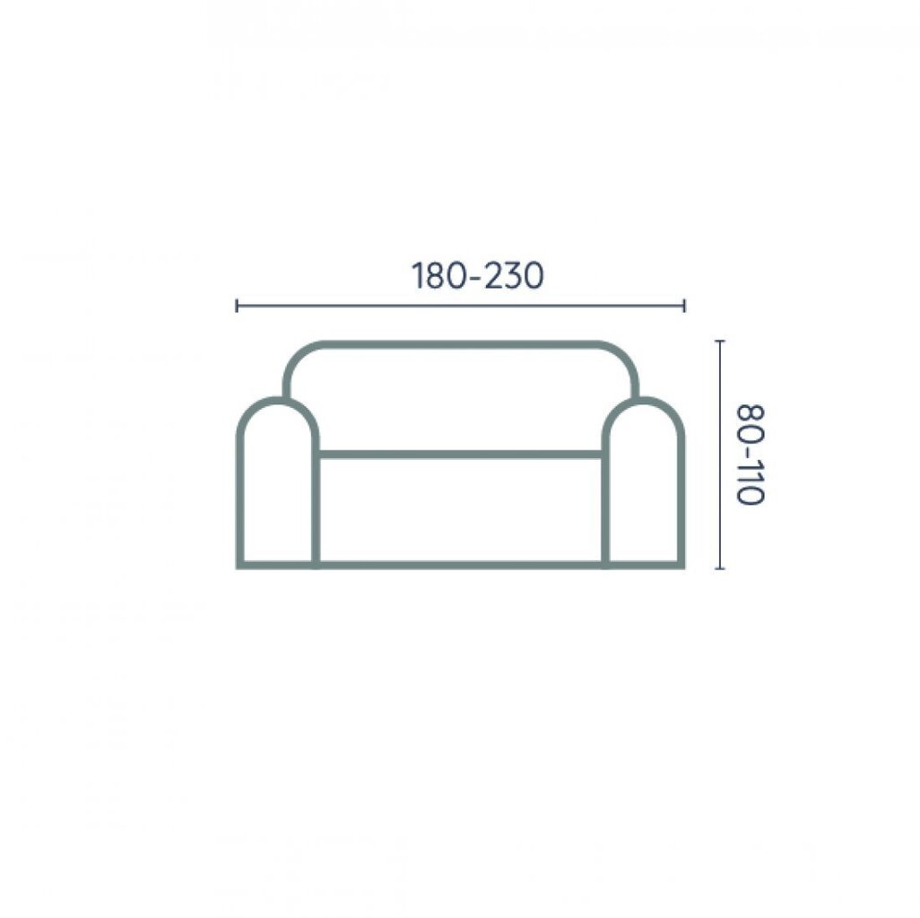 Belmarti trīsvietīgs dīvāna pārvalks Milan 180 - 230 cm cena un informācija | Mēbeļu pārvalki | 220.lv