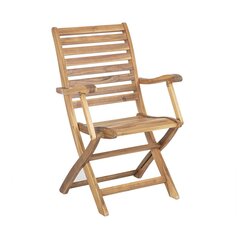 Комплект из 2 садовый стульев CHERRY с подлокотниками 55x57xH89см, акация цена и информация | Садовые стулья, кресла, пуфы | 220.lv
