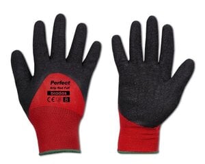 Комплект из 24 пар защитных перчаток Perfect Grip Red Full латекс 10 цена и информация | Рабочие перчатки | 220.lv