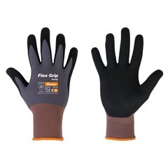 Комплект из 12 пар защитных нитриловых перчаток Flex Grip Sandy Pro, размер 11 цена и информация | Рабочие перчатки | 220.lv