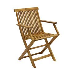 Комплект из 2 садовых стульев Finlay с подлокотниками 54x57xH86см, акация цена и информация | Садовые стулья, кресла, пуфы | 220.lv