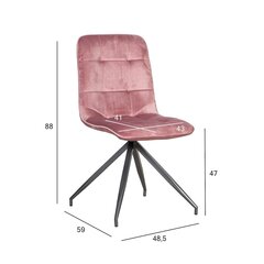 Krēsls Rimini , rozā, 2 gab. cena un informācija | Virtuves un ēdamistabas krēsli | 220.lv