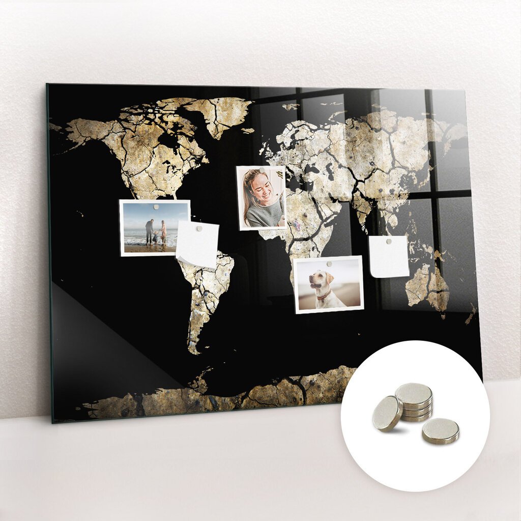 Magnētiskais dēlis Pasaules Karte, 120x60 цена и информация | Kancelejas preces | 220.lv