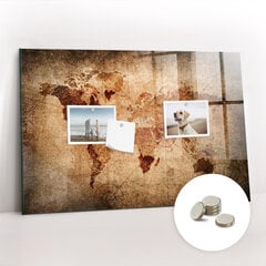 Magnētiskais dēlis Pasaules Karte, 90x60 cena un informācija | Kancelejas preces | 220.lv