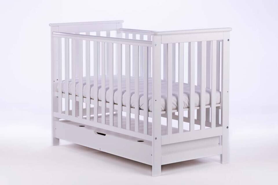 Bērnu gultiņa Petit Fox 2in1, balts cena un informācija | Zīdaiņu gultas | 220.lv