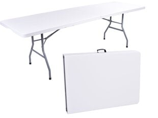 Izvelkamais pusdienu galds Impro, 240x75x73.5 cm, balts цена и информация | Столы для сада | 220.lv