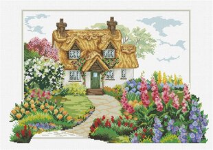 Izšūšanas krustdūrienā komplekts Diamond Dotz Foxglove Cottage, 41,90x28 cm цена и информация | Принадлежности для вышивания | 220.lv