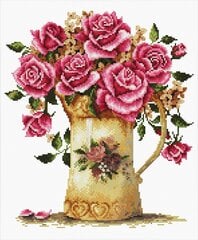 Izšūšanas krustdūrienā komplekts Diamond Dotz Antique flower vase, 26x29 cm цена и информация | Принадлежности для вышивания | 220.lv