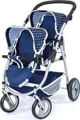 Кукольная коляска для близнецов Bayer, синяя цена и информация | Игрушки для девочек | 220.lv