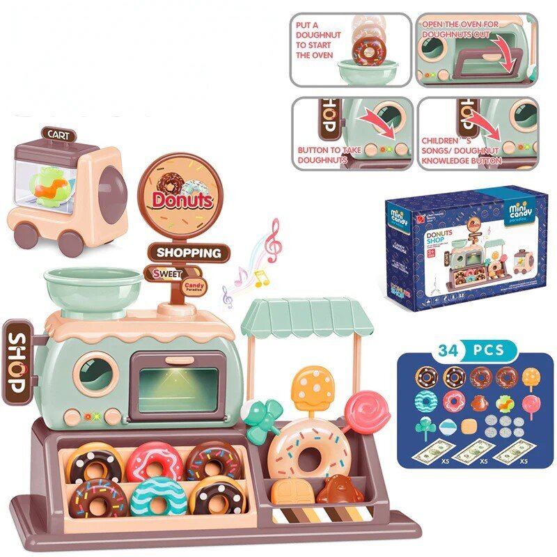 Bērnu rotaļu komplekts Donuts Shoping cena un informācija | Rotaļlietas meitenēm | 220.lv