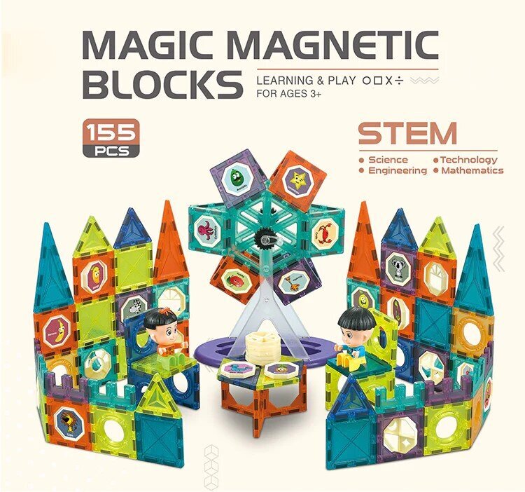 Magnētiskais konstruktors Magnetic Blocks cena un informācija | Rotaļlietas zēniem | 220.lv