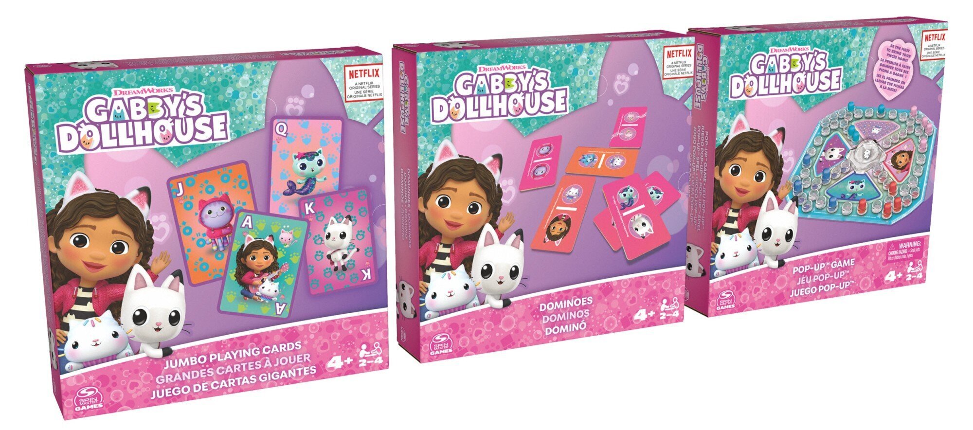 Komplekts Gabi's Cat House 3-in-1 spēļu Domino Pop-up Jumbo kartes cena un informācija | Galda spēles | 220.lv