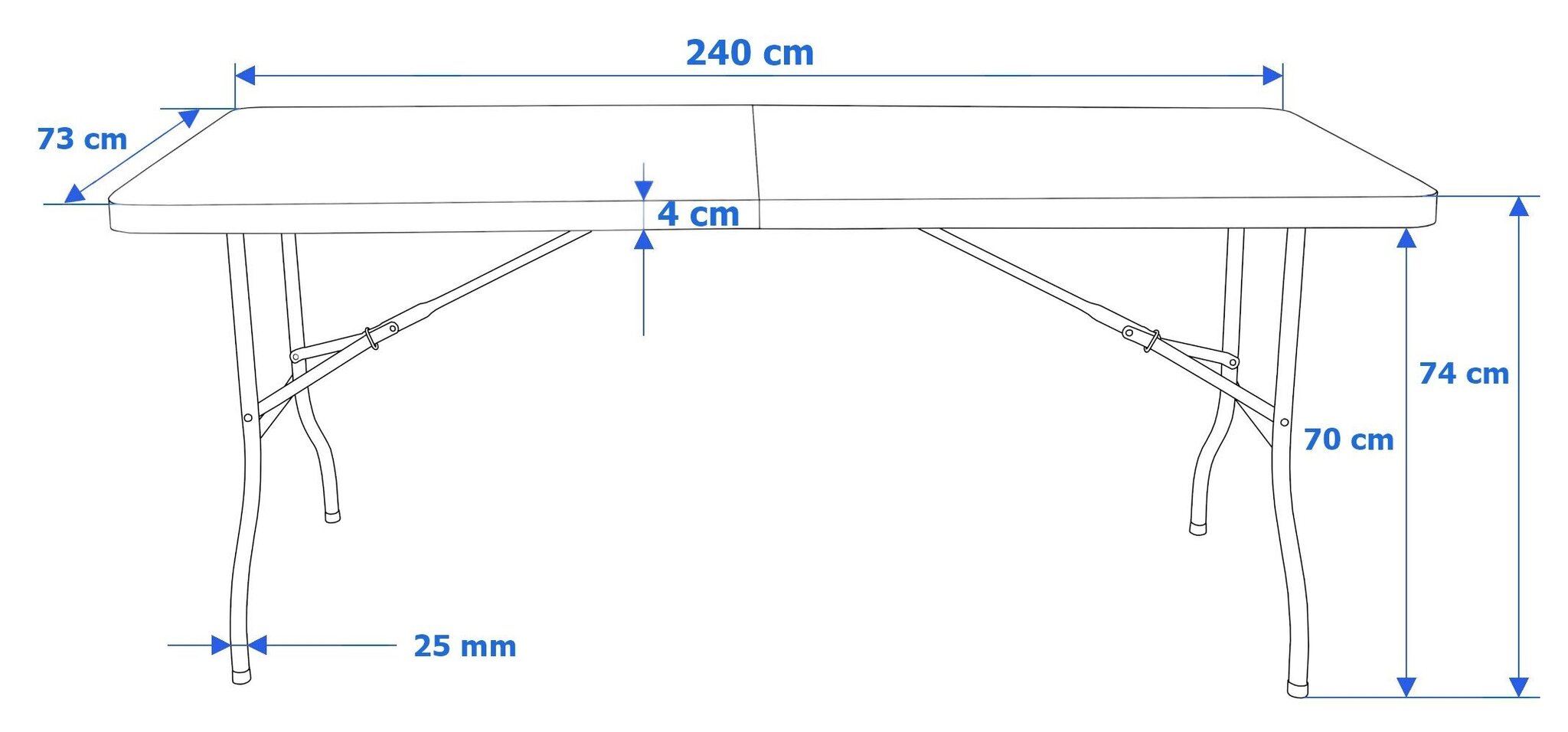 Izvelkamais galds Impro, 240x75x73.5 cm, melns cena un informācija | Dārza galdi | 220.lv