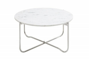Kafijas galdiņš Invicta Noble, 62 cm, balts marmors cena un informācija | Žurnālgaldiņi | 220.lv