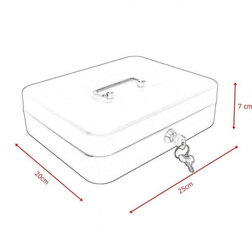 металлическая шкатулка для денег 25 см, красная цена и информация | Сейфы | 220.lv