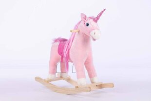 Šūpojošā rotaļlieta vienradzis, rozā krāsā, 73x30x68 cm cena un informācija | Šūpoles | 220.lv