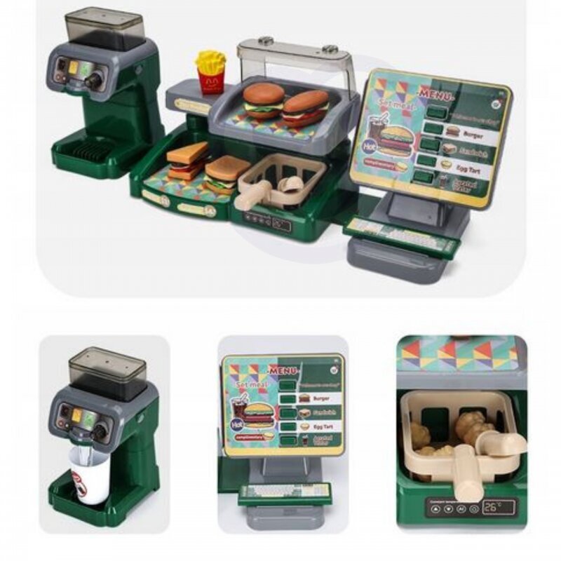 Rotaļu burgeru veikals Woopie, zaļš, 5.gab. cena un informācija | Rotaļlietas meitenēm | 220.lv