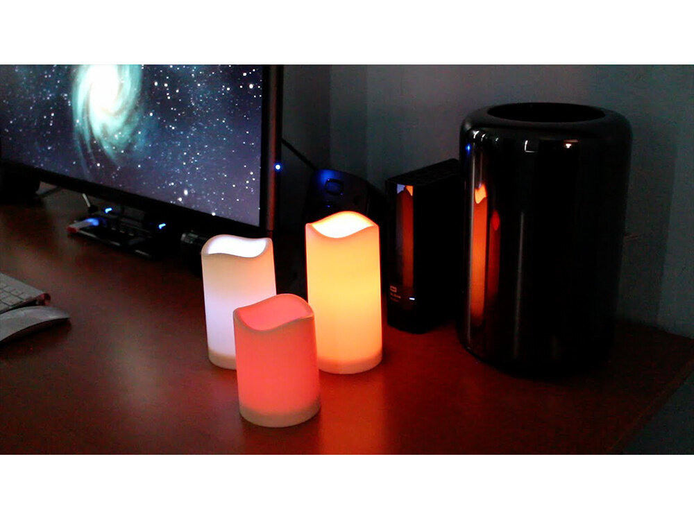 RGB LED sveces, 3 gab. cena un informācija | Sveces un svečturi | 220.lv