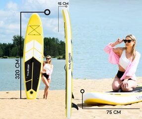 Piepūšams SUP dēlis Thunder Coast-Yellow 320, dzeltens цена и информация | SUP доски, водные лыжи, водные аттракционы | 220.lv